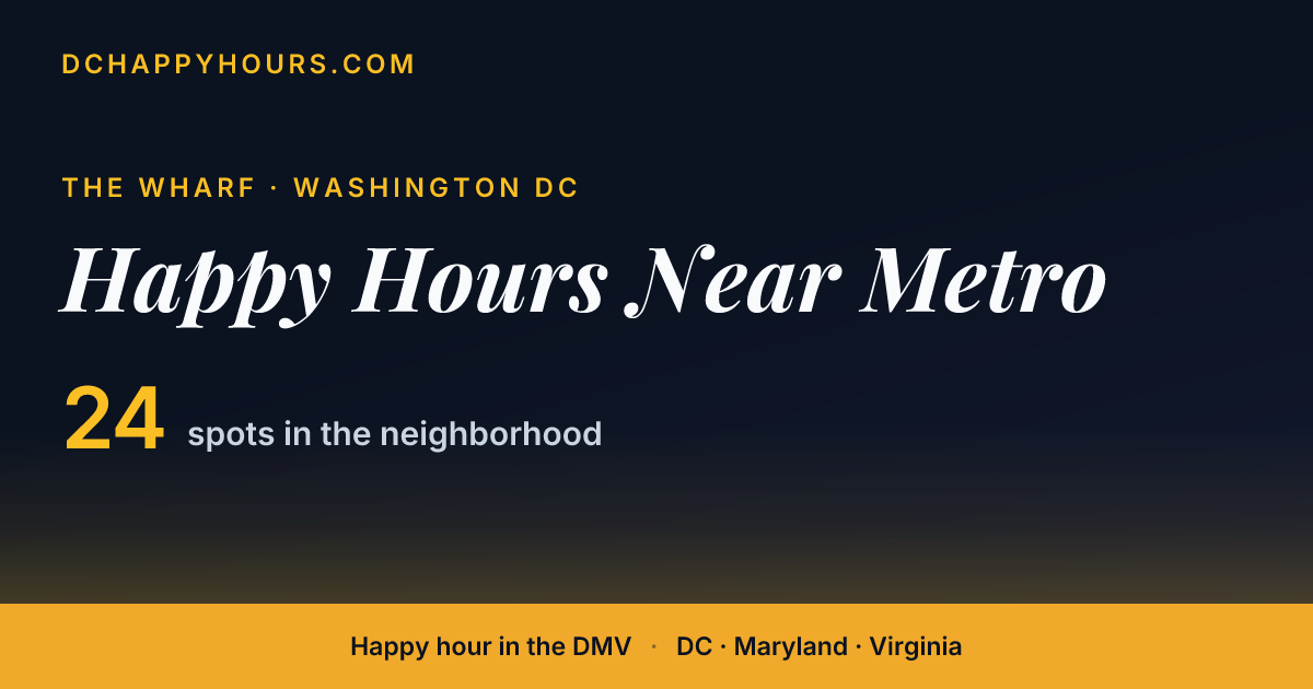 Happy Hours Near Metro in The Wharf | DC Happy Hours